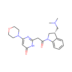CN(C)C[C@H]1CN(C(=O)Cc2nc(N3CCOCC3)cc(=O)[nH]2)c2ccccc21 ZINC000068248357