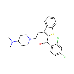 CN(C)C1CCN(CCc2c([C@@H](O)c3ccc(Cl)cc3Cl)sc3ccccc23)CC1 ZINC000027526439