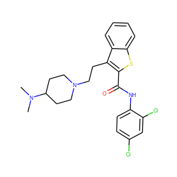 CN(C)C1CCN(CCc2c(C(=O)Nc3ccc(Cl)cc3Cl)sc3ccccc23)CC1 ZINC000027548353