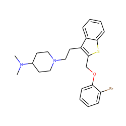 CN(C)C1CCN(CCc2c(COc3ccccc3Br)sc3ccccc23)CC1 ZINC000027547781