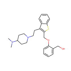CN(C)C1CCN(CCc2c(COc3ccccc3CO)sc3ccccc23)CC1 ZINC000027526705