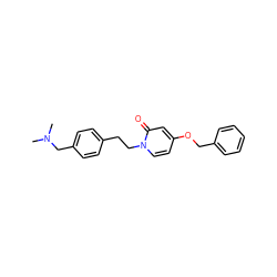 CN(C)Cc1ccc(CCn2ccc(OCc3ccccc3)cc2=O)cc1 ZINC000473102928
