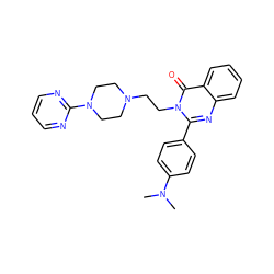 CN(C)c1ccc(-c2nc3ccccc3c(=O)n2CCN2CCN(c3ncccn3)CC2)cc1 ZINC000013438267