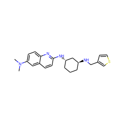 CN(C)c1ccc2nc(N[C@H]3CCC[C@H](NCc4ccsc4)C3)ccc2c1 ZINC000028950888