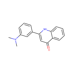 CN(C)c1cccc(-c2cc(=O)c3ccccc3[nH]2)c1 ZINC000005502605