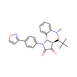 CN(C)c1ccccc1[C@@H]1[C@@H](C(=O)C(C)(C)C)C(=O)C(=O)N1c1ccc(-c2ccon2)cc1 ZINC000169694970