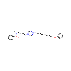 CN(CCCCN1CCN(CCCCCCCCCOc2ccccc2)CC1)C(=O)c1ccccc1 ZINC000103184409