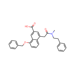 CN(CCc1ccccc1)C(=O)Cc1cc(C(=O)O)cc2c(OCc3ccccc3)cccc12 ZINC000000598184