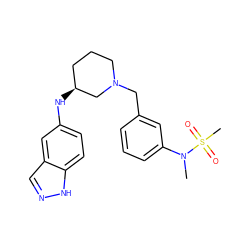 CN(c1cccc(CN2CCC[C@H](Nc3ccc4[nH]ncc4c3)C2)c1)S(C)(=O)=O ZINC000114332153