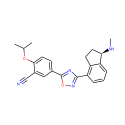 CN[C@@H]1CCc2c(-c3noc(-c4ccc(OC(C)C)c(C#N)c4)n3)cccc21 ZINC000198836790