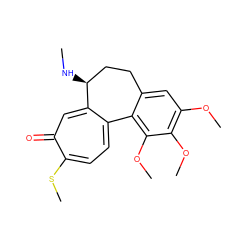 CN[C@H]1CCc2cc(OC)c(OC)c(OC)c2-c2ccc(SC)c(=O)cc21 ZINC000005215410