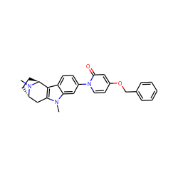 CN1[C@H]2CC[C@H]1c1c(n(C)c3cc(-n4ccc(OCc5ccccc5)cc4=O)ccc13)C2 ZINC000169700230