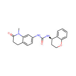 CN1C(=O)CCc2ccc(NC(=O)N[C@@H]3CCOc4ccccc43)cc21 ZINC000143460281