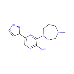 CN1CCCN(c2nc(-c3cc[nH]n3)cnc2N)CC1 ZINC000034639403