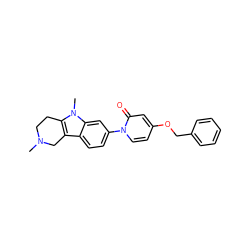 CN1CCc2c(c3ccc(-n4ccc(OCc5ccccc5)cc4=O)cc3n2C)C1 ZINC000043206036