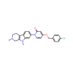 CN1CCc2c(n(C)c3cc(-n4ccc(OCc5ccc(Cl)cc5)cc4=O)ccc23)C1 ZINC000064573302