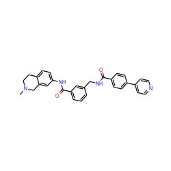 CN1CCc2ccc(NC(=O)c3cccc(CNC(=O)c4ccc(-c5ccncc5)cc4)c3)cc2C1 ZINC000167966452