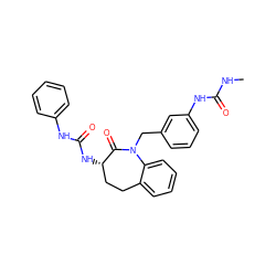 CNC(=O)Nc1cccc(CN2C(=O)[C@@H](NC(=O)Nc3ccccc3)CCc3ccccc32)c1 ZINC000013798696