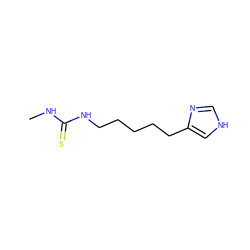 CNC(=S)NCCCCCc1c[nH]cn1 ZINC000001542147