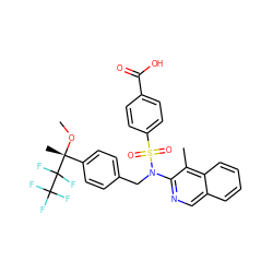 CO[C@](C)(c1ccc(CN(c2ncc3ccccc3c2C)S(=O)(=O)c2ccc(C(=O)O)cc2)cc1)C(F)(F)C(F)(F)F ZINC000261145878