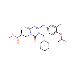 COC(=O)[C@@H](C)Cn1c(=O)nc(Nc2ccc(OC(C)C)c(C)c2)n(CC2CCCCC2)c1=O ZINC000200505293