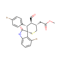 COC(=O)C[C@@H]1CS[C@]2(C(=O)Nc3cccc(Br)c32)[C@H](c2ccc(Br)cc2)[C@H]1C=O ZINC001772631730