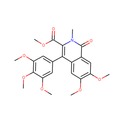 COC(=O)c1c(-c2cc(OC)c(OC)c(OC)c2)c2cc(OC)c(OC)cc2c(=O)n1C ZINC000013863102