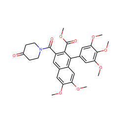 COC(=O)c1c(C(=O)N2CCC(=O)CC2)cc2cc(OC)c(OC)cc2c1-c1cc(OC)c(OC)c(OC)c1 ZINC000028757375