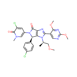 COC[C@@H](C)n1c(-c2cnc(OC)nc2OC)nc2c1[C@@H](c1ccc(Cl)cc1)N(c1cc(Cl)c(=O)n(C)c1)C2=O ZINC000169705863