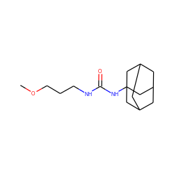 COCCCNC(=O)NC12CC3CC(CC(C3)C1)C2 ZINC000043467149