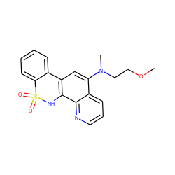 COCCN(C)c1cc2c(c3ncccc13)NS(=O)(=O)c1ccccc1-2 ZINC000205625105