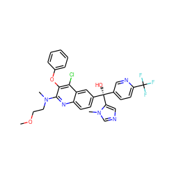COCCN(C)c1nc2ccc([C@@](O)(c3ccc(C(F)(F)F)nc3)c3cncn3C)cc2c(Cl)c1Oc1ccccc1 ZINC000219704854