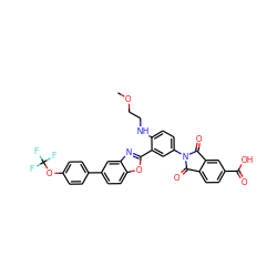 COCCNc1ccc(N2C(=O)c3ccc(C(=O)O)cc3C2=O)cc1-c1nc2cc(-c3ccc(OC(F)(F)F)cc3)ccc2o1 ZINC000026990693