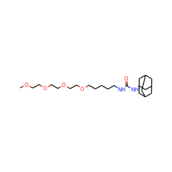 COCCOCCOCCOCCCCCNC(=O)NC12CC3CC(CC(C3)C1)C2 ZINC000028712041