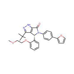 COCCOc1ccccc1[C@@H]1c2c(C(C)(C)C)n[nH]c2C(=O)N1c1ccc(-c2ccco2)cc1 ZINC000096176975