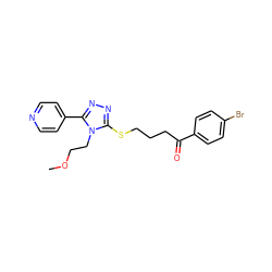 COCCn1c(SCCCC(=O)c2ccc(Br)cc2)nnc1-c1ccncc1 ZINC000003347762