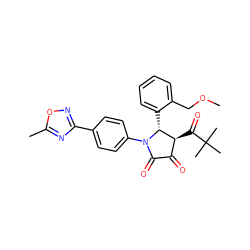 COCc1ccccc1[C@@H]1[C@@H](C(=O)C(C)(C)C)C(=O)C(=O)N1c1ccc(-c2noc(C)n2)cc1 ZINC000169694934