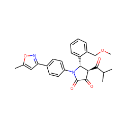 COCc1ccccc1[C@@H]1[C@@H](C(=O)C(C)C)C(=O)C(=O)N1c1ccc(-c2cc(C)on2)cc1 ZINC000169696254