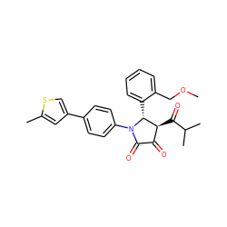 COCc1ccccc1[C@@H]1[C@@H](C(=O)C(C)C)C(=O)C(=O)N1c1ccc(-c2csc(C)c2)cc1 ZINC000169695596