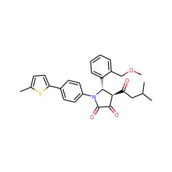 COCc1ccccc1[C@@H]1[C@@H](C(=O)CC(C)C)C(=O)C(=O)N1c1ccc(-c2ccc(C)s2)cc1 ZINC000169695717