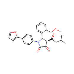 COCc1ccccc1[C@@H]1[C@@H](C(=O)CC(C)C)C(=O)C(=O)N1c1ccc(-c2ccco2)cc1 ZINC000169695914