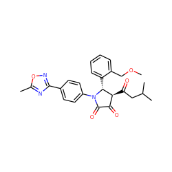 COCc1ccccc1[C@@H]1[C@@H](C(=O)CC(C)C)C(=O)C(=O)N1c1ccc(-c2noc(C)n2)cc1 ZINC000169695765