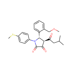 COCc1ccccc1[C@@H]1[C@@H](C(=O)CC(C)C)C(=O)C(=O)N1c1ccc(SC)cc1 ZINC000169696172