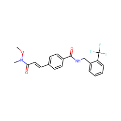 CON(C)C(=O)/C=C/c1ccc(C(=O)NCc2ccccc2C(F)(F)F)cc1 ZINC000653797837