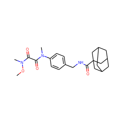 CON(C)C(=O)C(=O)N(C)c1ccc(CNC(=O)C23CC4CC(CC(C4)C2)C3)cc1 ZINC000103236733