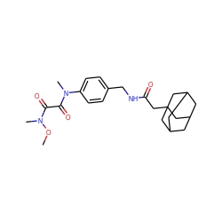 CON(C)C(=O)C(=O)N(C)c1ccc(CNC(=O)CC23CC4CC(CC(C4)C2)C3)cc1 ZINC000103235981