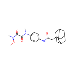 CON(C)C(=O)C(=O)N(C)c1ccc(NC(=O)CC23CC4CC(CC(C4)C2)C3)cc1 ZINC000103236742