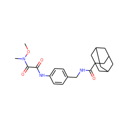 CON(C)C(=O)C(=O)Nc1ccc(CNC(=O)C23CC4CC(CC(C4)C2)C3)cc1 ZINC000103236730