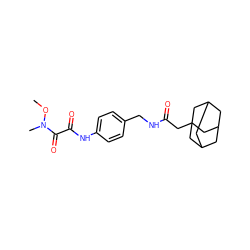 CON(C)C(=O)C(=O)Nc1ccc(CNC(=O)CC23CC4CC(CC(C4)C2)C3)cc1 ZINC000103236740