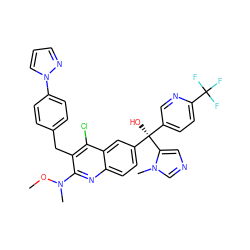 CON(C)c1nc2ccc([C@@](O)(c3ccc(C(F)(F)F)nc3)c3cncn3C)cc2c(Cl)c1Cc1ccc(-n2cccn2)cc1 ZINC000219544995
